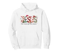 Gesù La Ragione della Stagione Natale Candy Cane Lettera Felpa con Cappuccio