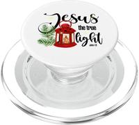 Gesù la vera luce, versi biblici citazione religiosa, Natale PopSockets PopGrip per MagSafe