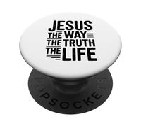 Gesù La Via La Verità La Vita Fede Cristiana PopSockets PopGrip Adesivo