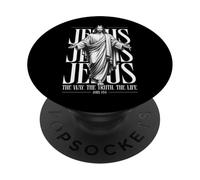 Gesù La Via La Verità La Vita Giovanni 14:6 Bibbia Citazione Gesù PopSockets PopGrip Adesivo