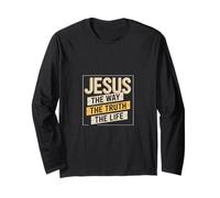 Gesù La Via La Verità La Vita Messaggio Religioso Gesù Maglia a Manica