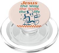 Gesù La Via Verità Vita Croce Bibbia Verse Retro PopSockets PopGrip per MagSafe