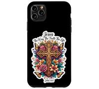 Gesù La Via Verità Vita Giovanni 14:6 Bibbia Cristiana Floreale Custodia per iPhone 11 Pro Max