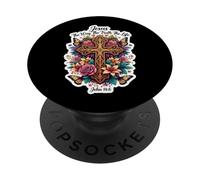 Gesù La Via Verità Vita Giovanni 14:6 Bibbia Cristiana Floreale PopSockets PopGrip Adesivo