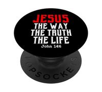 Gesù La Via Verità Vita Giovanni 14:6 Bibbia Cristiana Versetto Dio PopSockets PopGrip Adesivo