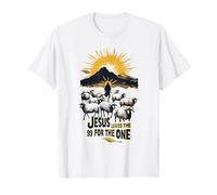 Gesù Lascia 99 per 1 Pastore Pecore Dio Cristiani Fede Maglietta