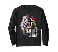 Gesù Leone di Giuda Fede Cristiana per Uomini e Donne Maglia a Manica