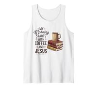 Gesù Maglietta Da Uomo Donne Cristianesimo Cristo Coffee Canotta
