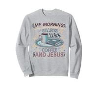 Gesù Maglietta Da Uomo Donne Cristianesimo Cristo Coffee Felpa