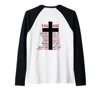 Gesù mai Dio dice che benedici il modo in cui la verità ARTE SUL RETRO Maglia con Maniche Raglan