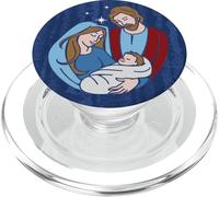 Gesù Maria Giuseppe Natività Santo Trio Natale per Cristiano PopSockets PopGrip per MagSafe