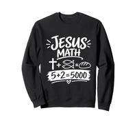 Gesù Matematica 2 Pesci 5 Pane Nutre La Bibbia Miracolosa 5000 Felpa