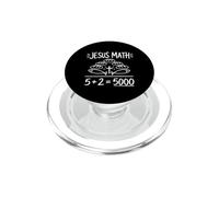 Gesù Matematica 2 Pesci 5 Pane Nutre La Bibbia Miracolosa 5000 PopSockets PopGrip per MagSafe