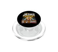Gesù Matematica 2 Pesci 5 Pane Nutre La Bibbia Miracolosa 5000 PopSockets PopGrip per MagSafe