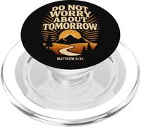 Gesù Matteo 6:34 Do Not Worry About Tomorrow Versetto della Bibbia PopSockets PopGrip per MagSafe