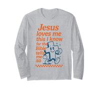 Gesù Mi AMA La Bibbia Mi Dice così Cristiano retrò Maglia a Manica