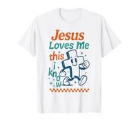 Gesù Mi AMA Questo Lo so Retro Christian Maglietta