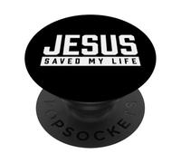 Gesù mi ha salvato la vita PopSockets PopGrip Adesivo