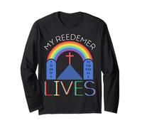 Gesù mio redentore vive Cristo di Pasqua Comandamenti Cristiani Maglia a Manica