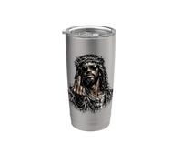 Gesù Nero, Cristianesimo, Chiesa, Cristo, Gesù Bicchiere termico in acciaio inox doppia parete