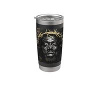 Gesù Nero, Cristianesimo, Chiesa, Cristo, Gesù Bicchiere termico in acciaio inox doppia parete