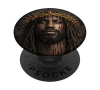 Gesù Nero, Cristianesimo, Chiesa, Cristo, Gesù PopSockets PopGrip Adesivo
