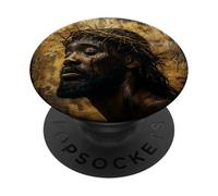 Gesù Nero, Cristianesimo, Chiesa, Cristo, Gesù PopSockets PopGrip Adesivo