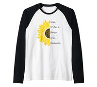 Gesù Non è una religione è una relazione Maglia con Maniche Raglan