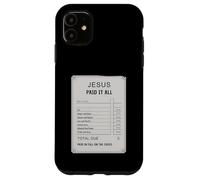 Gesù pagato tutto ricevuta Design Fede cristiana Custodia per iPhone 11