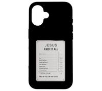 Gesù pagato tutto ricevuta Design Fede cristiana Custodia per iPhone 16