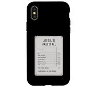Gesù pagato tutto ricevuta Design Fede cristiana Custodia per iPhone X/XS