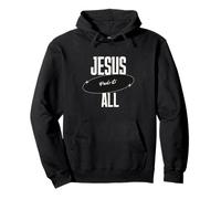 Gesù Paid It all for Me Christian Faith Message Inspiration Felpa con Cappuccio