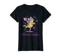 Gesù Pensa Che io 'Delight Sassy Toad Coffee Maglietta con Stampa Grafica Economica, Donna, Nero, L