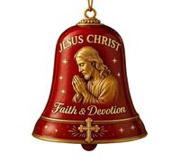 Gesù Preghiera Ornamento Del Cronometro Commemorativo - Decorazione Cattolica Della Scena Di Natale | Religioso Cristiano Per La Chiesa Domestica Di Famiglia | Holiday Spiritual Keepsake Per La C