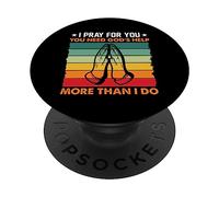 Gesù Prego per te Dio Retro Christian PopSockets PopGrip Adesivo