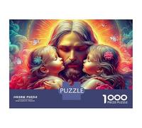 Gesù Puzzle 1000 Pezzi Abbraccio divino Cartone Riciclato Per 12 Anni E Oltre Senza Spigoli Taglienti Antinoia Pezzi Unici 70x50cm/1000pcs