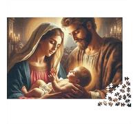 Gesù - Puzzle Religione 1000 Pezzi per Uomini | Puzzle Impossibile Sacra Famiglia con Neonato Gioco Educativo e Decorazione per la Casa 70x50cm/1000pz