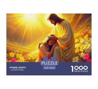 Gesù - Puzzle religioso da 1000 pezzi per adulti: Gesù che conforta la persona inginocchiata. Gioco per famiglie divertente e stimolante e ottima idea regalo. 70x50 cm/1000 pezzi.