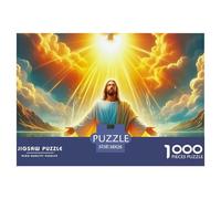 Gesù - Puzzle religioso per adulti per la casa: Gesù con colomba in luce radiosa Gioco educativo di decompressione e decorazione murale 38x26 cm/1000 pezzi