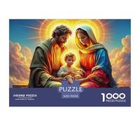 Gesù - Puzzle religioso per adulti per la decompressione: Sacra Famiglia (Maria Giuseppe Gesù) Gioco educativo sfida 1000 pezzi 70x50 cm/1000 pezzi