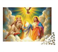 Gesù-Puzzle religioso Sacro Bambino che si raduna 1000 pezzi Cartone robusto liscio Tempo tranquillo Hobby Viaggio Vacanza per adulti Coppie Principianti 52x38cm/1000 pezzi