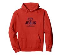 Gesù Ragazza: Redenti & Cristiani autorizzati per la Fede delle Donne Felpa con Cappuccio, Unisex per Adulti, Rosso, S