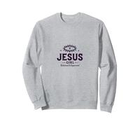 Gesù Ragazza: Redenti & Cristiani autorizzati per la Fede delle Donne Felpa, Unisex per Adulti, Grigio Melange, L