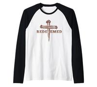 Gesù Redento Croce La Via La verità La Vita Dio benedica Maglia con Maniche Raglan