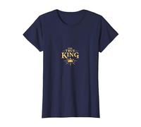 Gesù Regna: Corona radiosa Ispirazione Cristiana Fede Maglietta, Donna, Navy, S