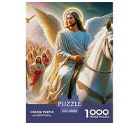 Gesù - Religione 1000 Pezzi cristianesimo Puzzle Adulti Di Autota Multicolore Per Gioco Familiare Regalo Per Adulti E Adolescenti Da 14 Anni E Più 38x26cm/1000pcs