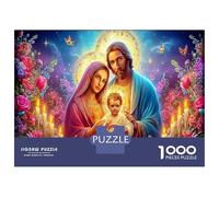 Gesù - Religione 1000 Pezzi Puzzle Da Assemblare Personalmente Per Stimolazione Logica Intensa Sacra Famiglia Bambino fantastico Per Serate Di Gioco E Il Regalo Definitivo Per Appassionati 38x26cm/10
