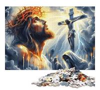 Gesù - Religione Puzzle in Legno Adulto 500 Pezzi Per Gioco Familiare Regalo Per Amore E Amico Gioco Education Decorazione Interna Unica Stress Relief 500pcs (52x38cm)