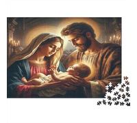 Gesù - Religione Rompicapo 1000 Pezzi In cartone Spesso, Un Busta Di Puzzle A Rompicapo Per Gioco Edugattoivo Sfida, Ideale Per Partita Puzzle Game, Regalo Per Coppie 52x38cm/1000pcs