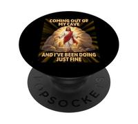 Gesù Resurrezione che esce dalla mia caverna divertente Pasqua PopSockets PopGrip Adesivo